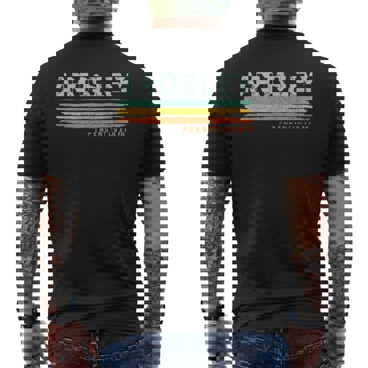 Vintage Stripes Ardsley Pa Men's T-shirt Back Print