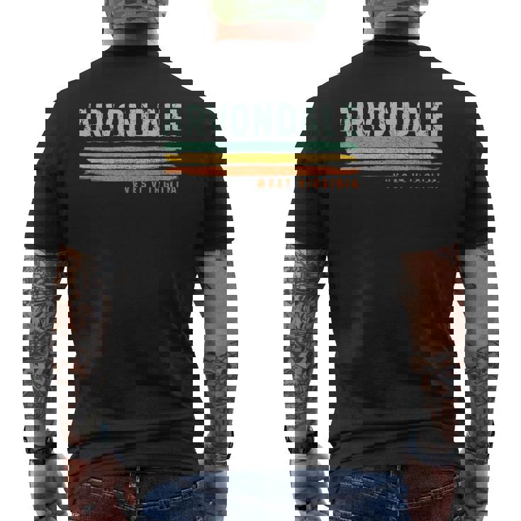 Vintage Stripes Arvondale Wv Men's T-shirt Back Print