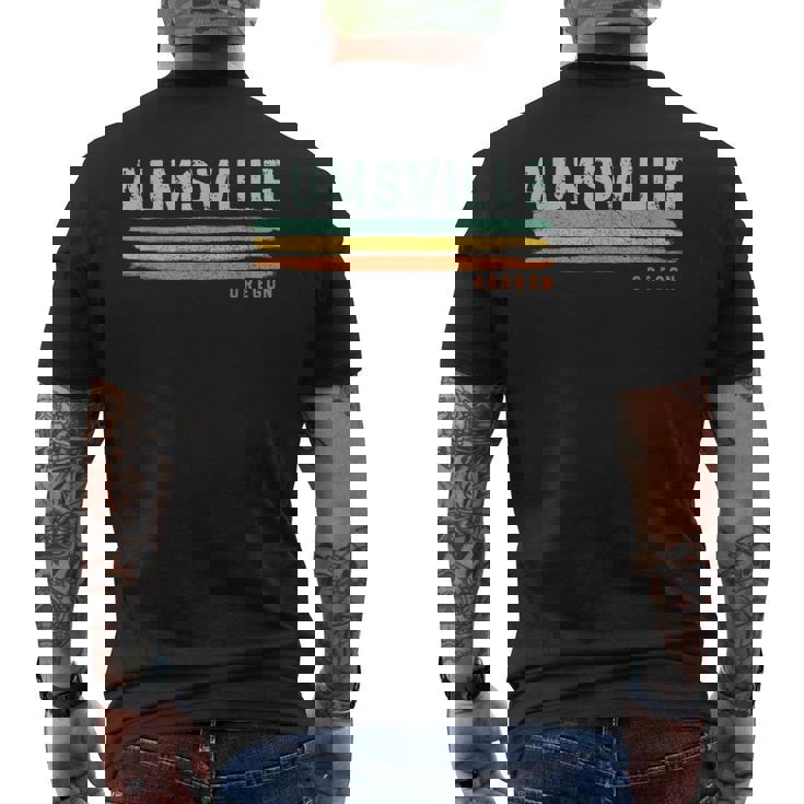 Vintage Stripes Aumsville Or Men's T-shirt Back Print