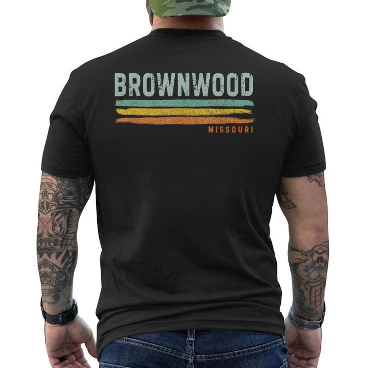 Vintage Stripes Brownwood Mo Men's T-shirt Back Print