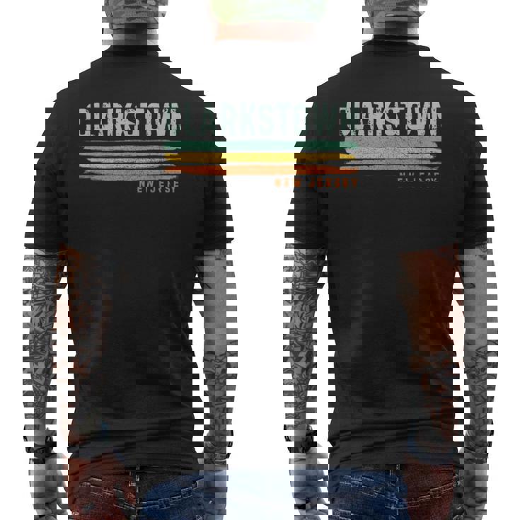 Vintage Stripes Clarkstown Nj Men's T-shirt Back Print