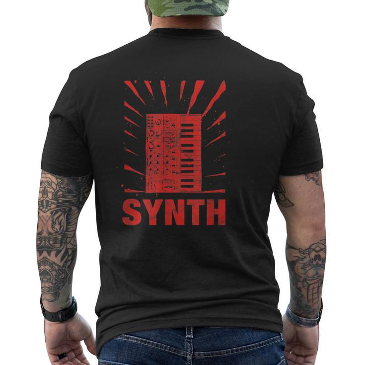 Vintage Synthesizer Analog - Synth Nerd  Retro Mens Back Print T-shirt