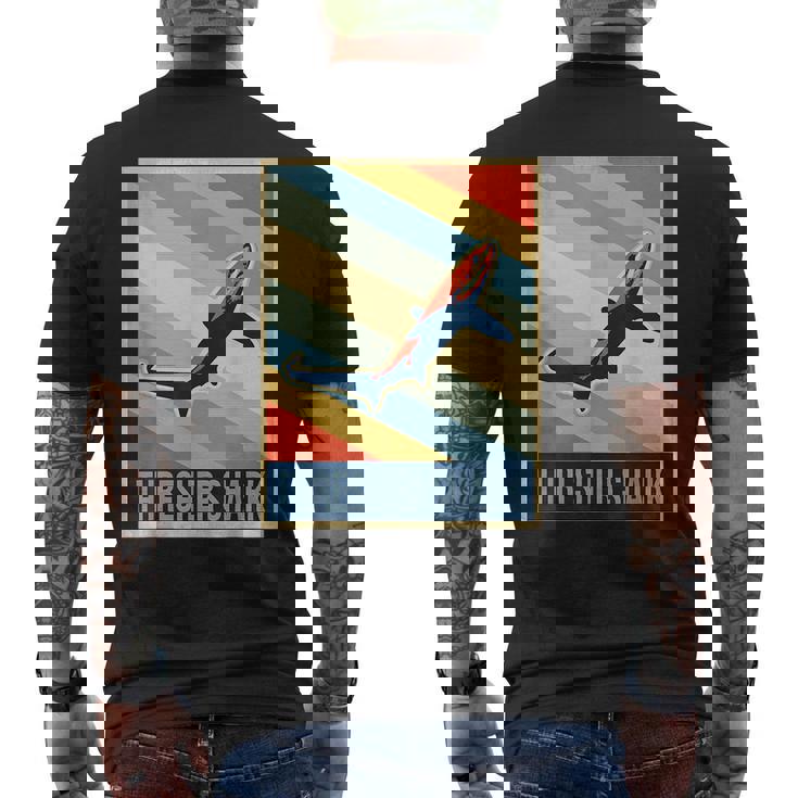 Vintage Thresher Shark  Gifts For Shark Lovers Funny Gifts Mens Back Print T-shirt