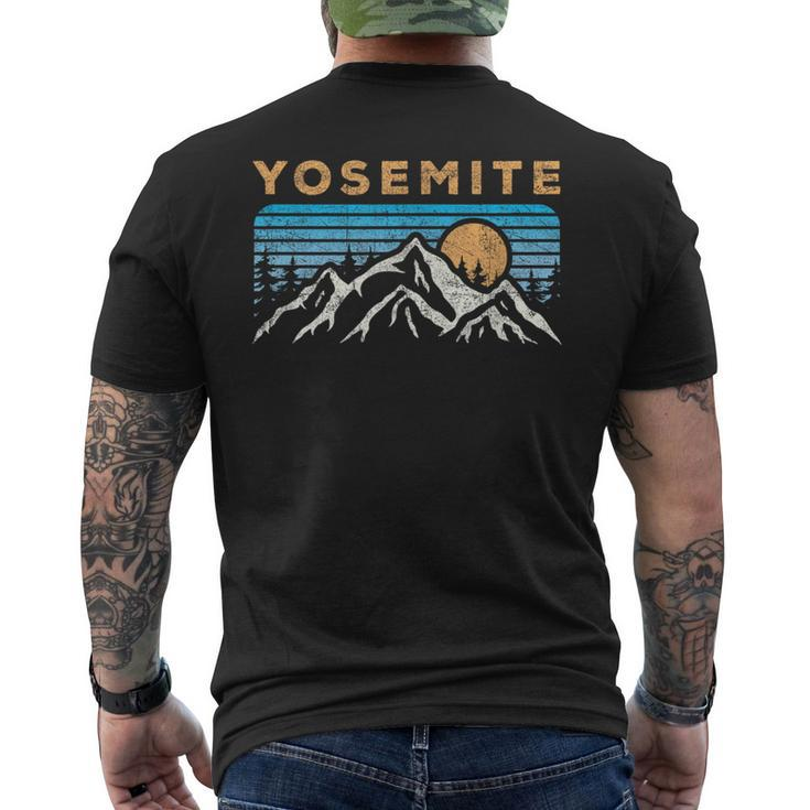 Vintage Yosemite California Retro National Park Souvenir  Mens Back Print T-shirt