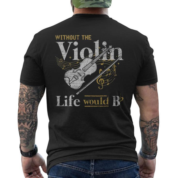 Violinist Music Musician Violin  - Violinist Music Musician Violin  Mens Back Print T-shirt