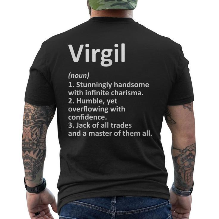 Virgil Definition Personalized Name Birthday Idea Men's Back Print T-shirt