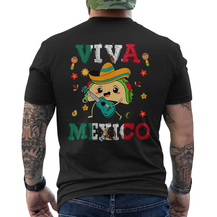Viva Mexico Independence Day Pride Mexican Tacos Fiesta Men's T-shirt Back Print