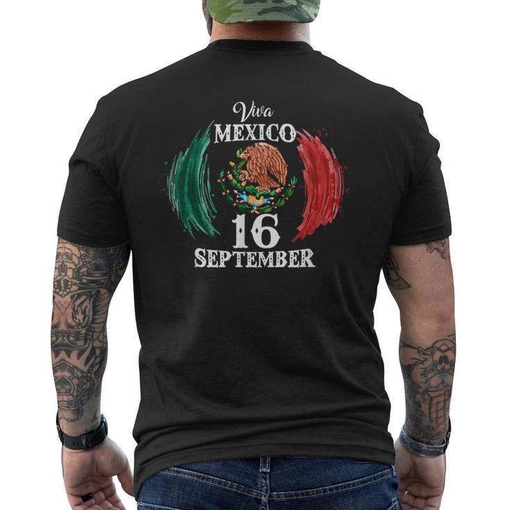 Viva Mexico Mexican Independence Day 16 September 2022 Men's T-shirt Back Print