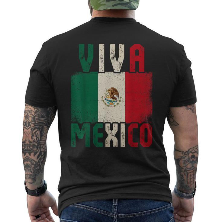 Viva Mexico Mexican Independence Day Mexican Flag Men's T-shirt Back Print