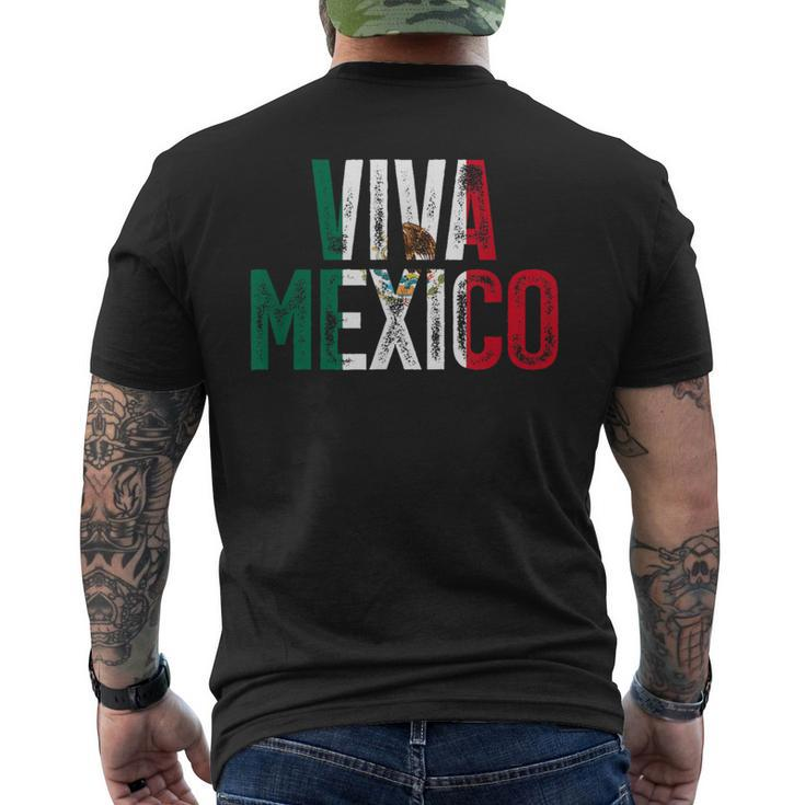 Viva Mexico Pride Proud Mexican Flag I Love Mexico Vintage Men's T-shirt Back Print
