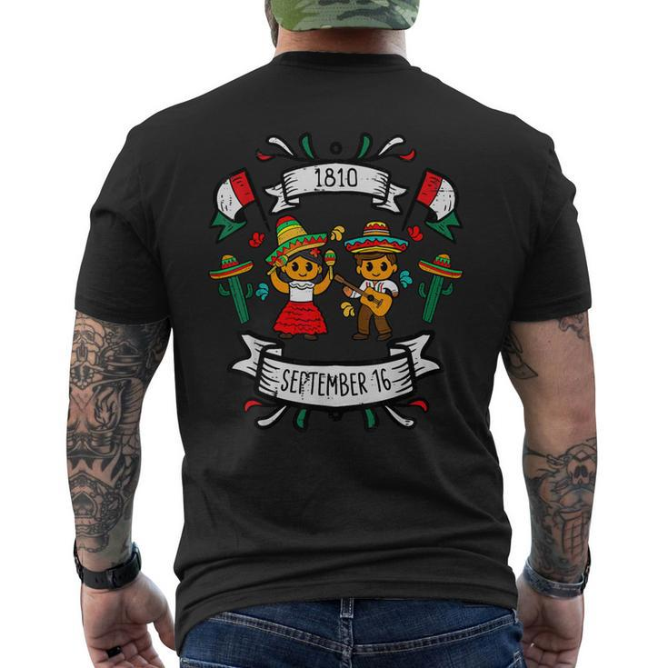 Viva Mexico September 16 1810 Mexican Independence Day Men's T-shirt Back Print