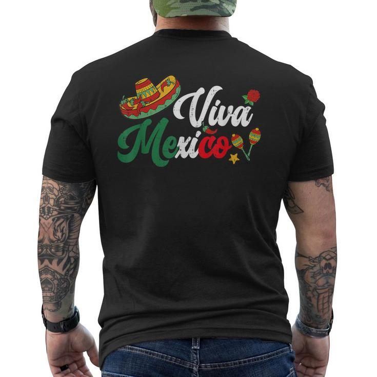 Viva Mexico Sombrero Hispanic Heritage Month Family Group Men's T-shirt Back Print