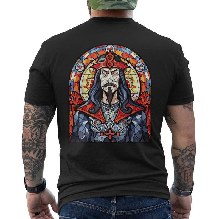 Vlad The Impaler Stained Glass Men's T-shirt Back Print