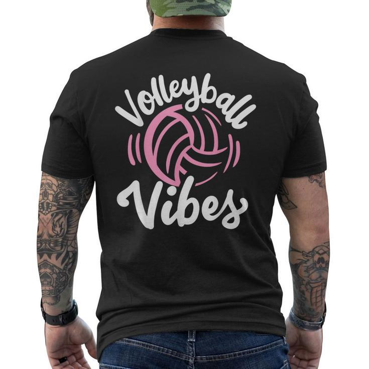 Volleyball Vibes  Volleyball Funny Gifts Mens Back Print T-shirt