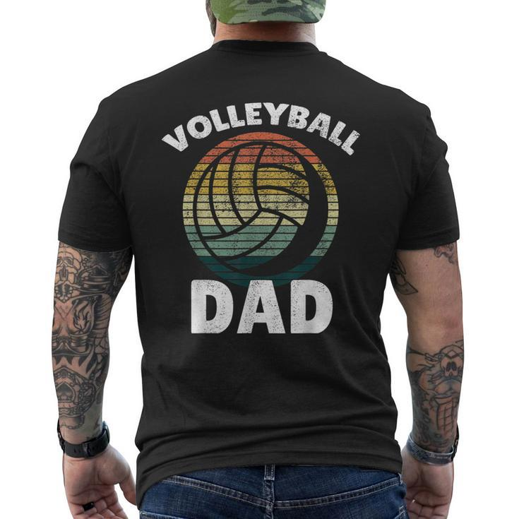 Volleyball Vintage I Dad Father Support Teamplayer Men's Back Print T-shirt
