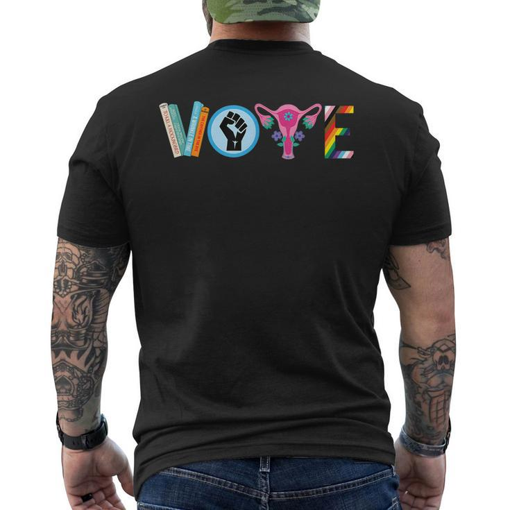 Vote Banned Books Black Lives Matter Lgbt Gay Pride Equality  Mens Back Print T-shirt