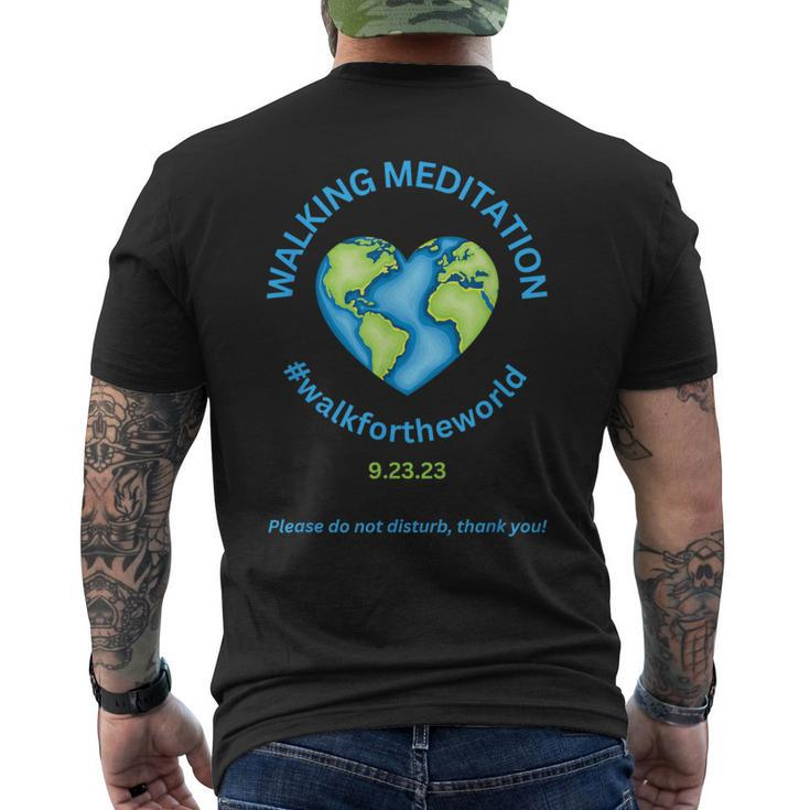 Walking Meditation World Meditation In Progress Walking Me Men's T-shirt Back Print