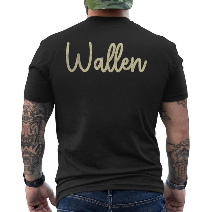 Wallen Vintage Retro Men's T-shirt Back Print