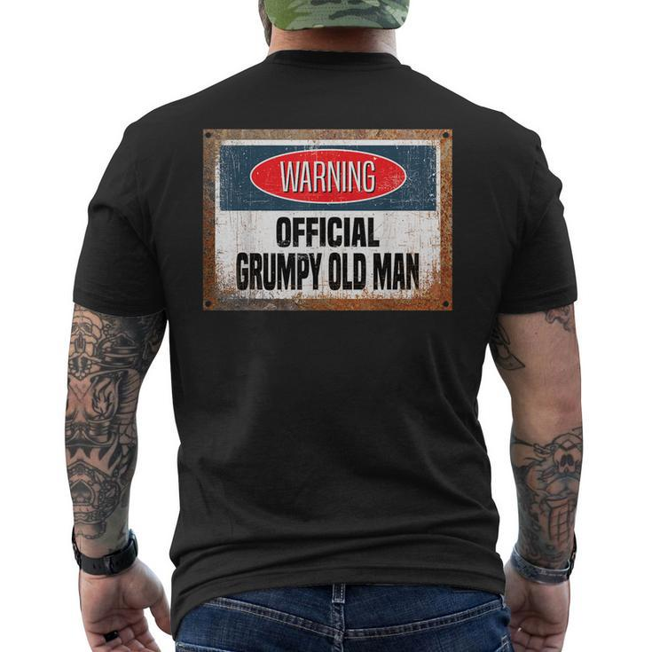 Warning Sign Official Grumpy Old Man Men's Back Print T-shirt