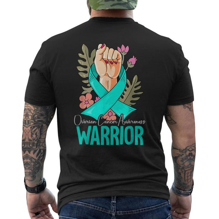 Warrior Ovarian Cancer Awareness Men's T-shirt Back Print