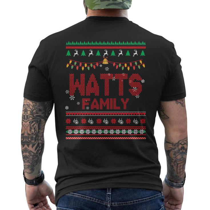 Watts Name Gift Watts Family V2 Mens Back Print T-shirt