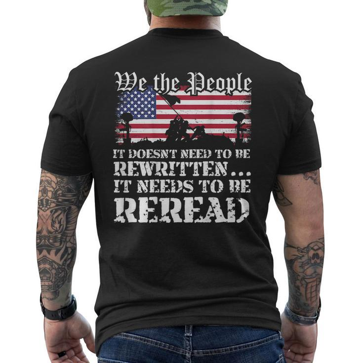 We The People Are Pissed It Doesnt Need To Be Rewritten  Mens Back Print T-shirt