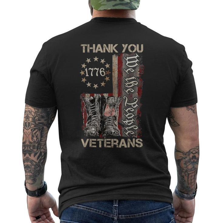 We The People Thank You Veterans Shirts 1776 Usa Flag 359 Mens Back Print T-shirt