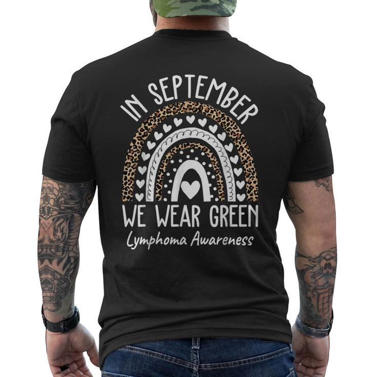 We Wear Green Non Hodgkin's Lymphoma Cancer Awareness Month Men's T-shirt Back Print