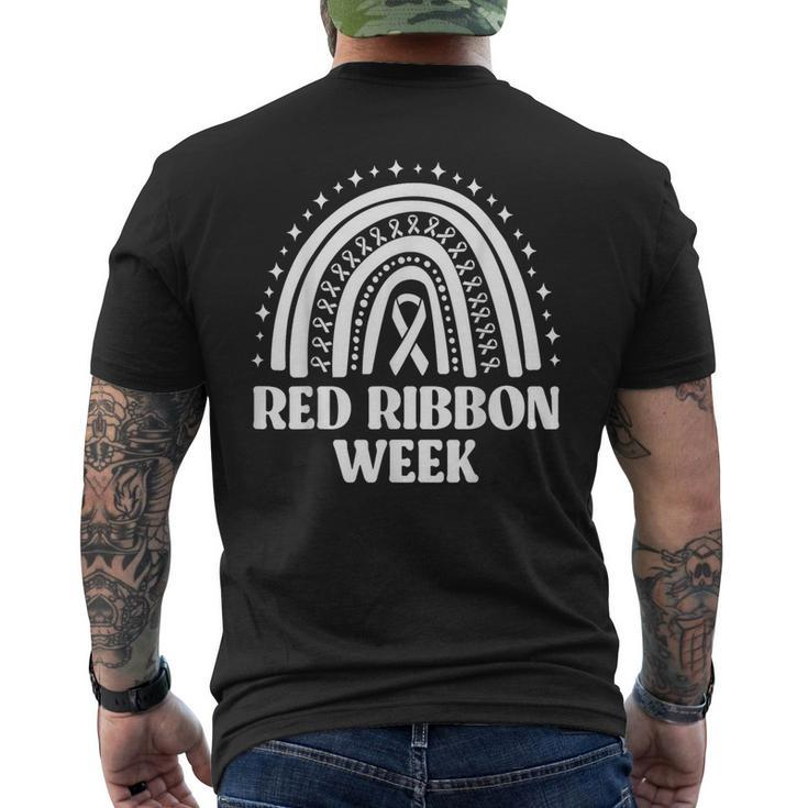 We Wear Red Ribbon Week Drug Free Red Ribbon Week Men's T-shirt Back Print