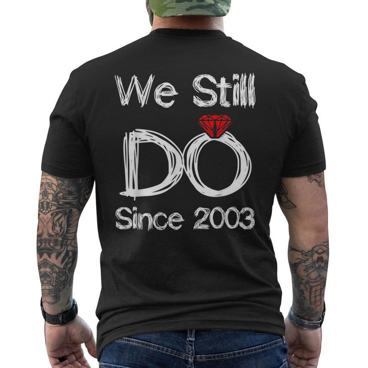 Wedding Ring Couples Anniversary We Still Do Since 2003 Mens Back Print T-shirt