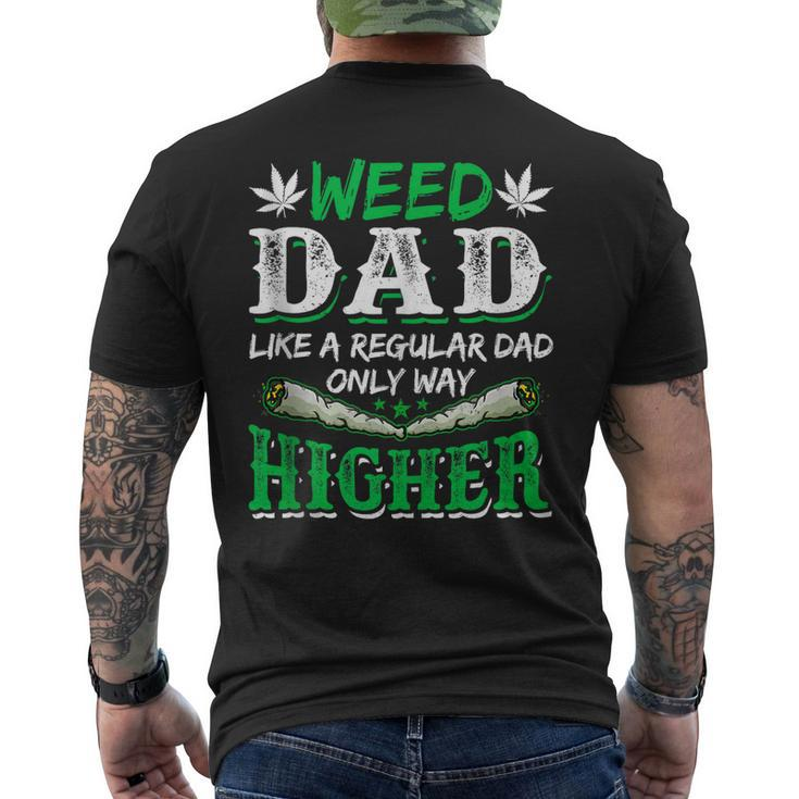 Weed Dad Marijuana 420 Cannabis Thc Pumpkin Themed For Women Men's Back Print T-shirt