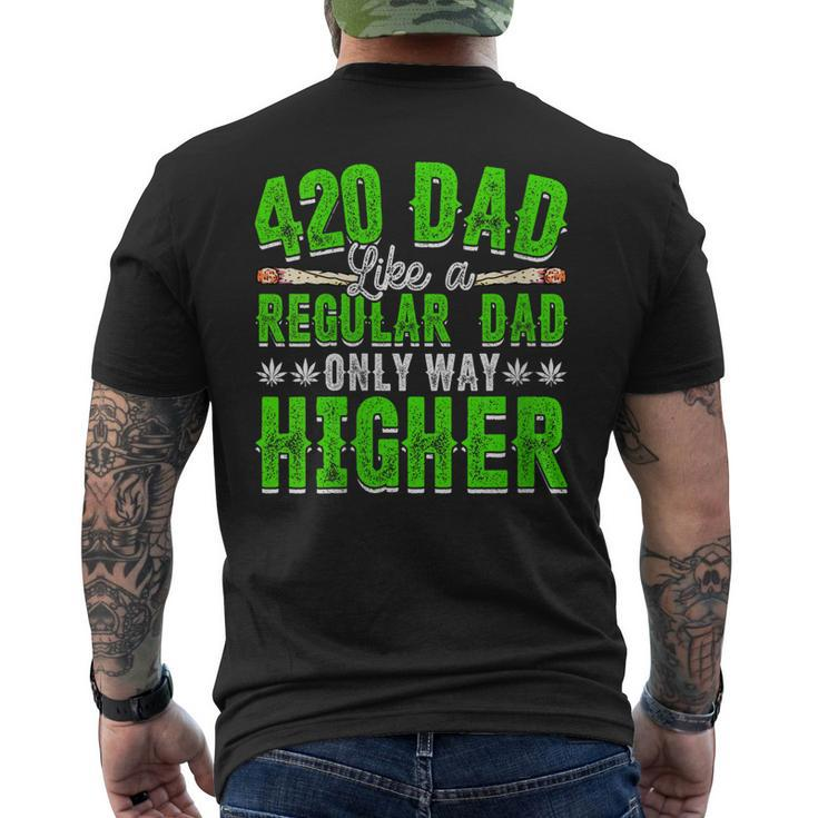 Weed Dad Pot Fathers Day Cannabis Marijuana Papa Daddy For Women Men's Back Print T-shirt
