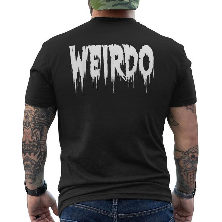 Weirdo Horror Goth Emo Rock Heavy Metal Rock Men's T-shirt Back Print