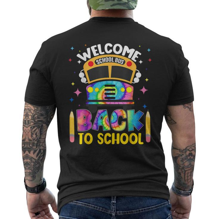 Welcome Back To School Bus Driver 1St Day Tie Dye Men's T-shirt Back Print