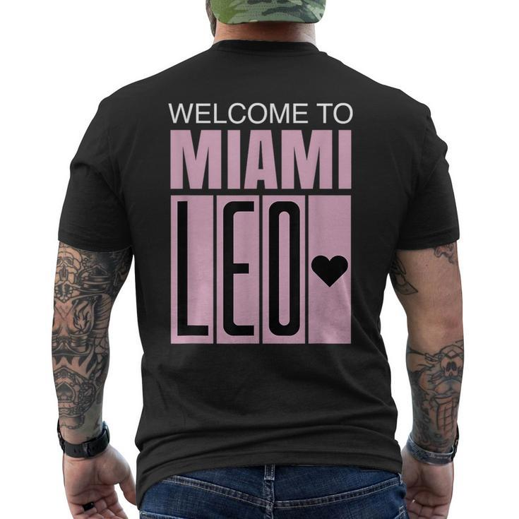 Welcome To Miami Leo 10 Goat Gifts For Goat Lovers Funny Gifts Mens Back Print T-shirt