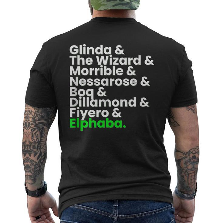 Wicked Characters Musical Theatre Musicals Men's T-shirt Back Print