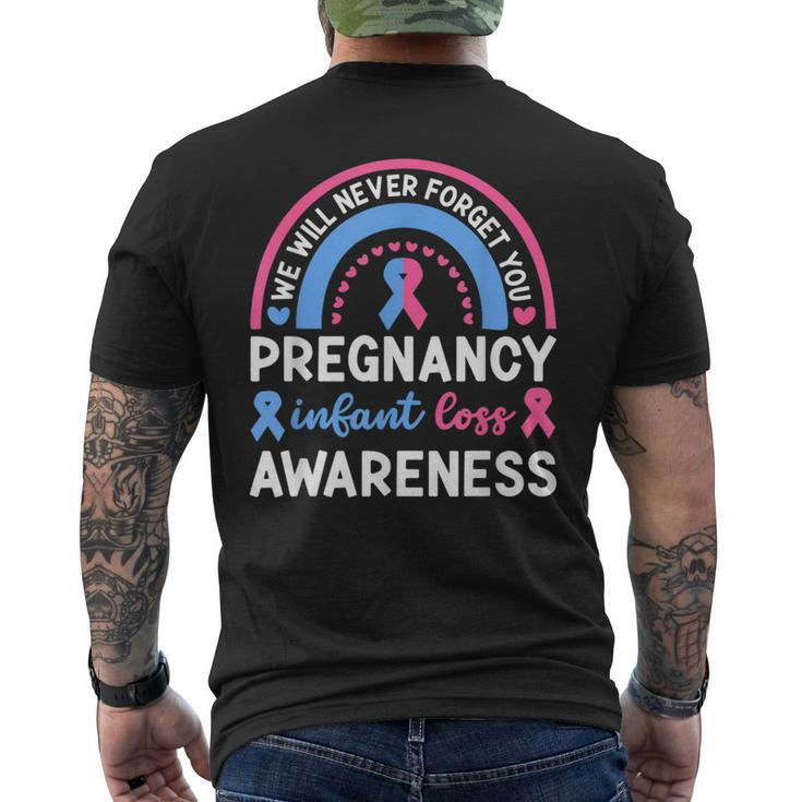 We Will Never Forget You Pregnancy Infant Loss Awareness Men's T-shirt Back Print