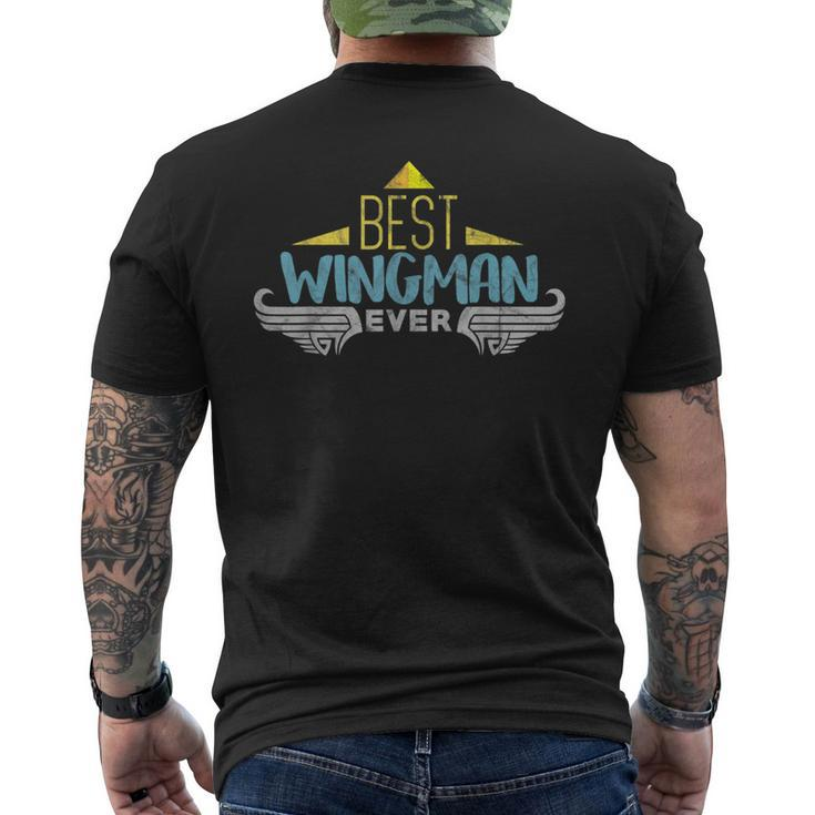 Wingman Design For Boys Airplane Men Gift Idea Kids Pilot  Mens Back Print T-shirt