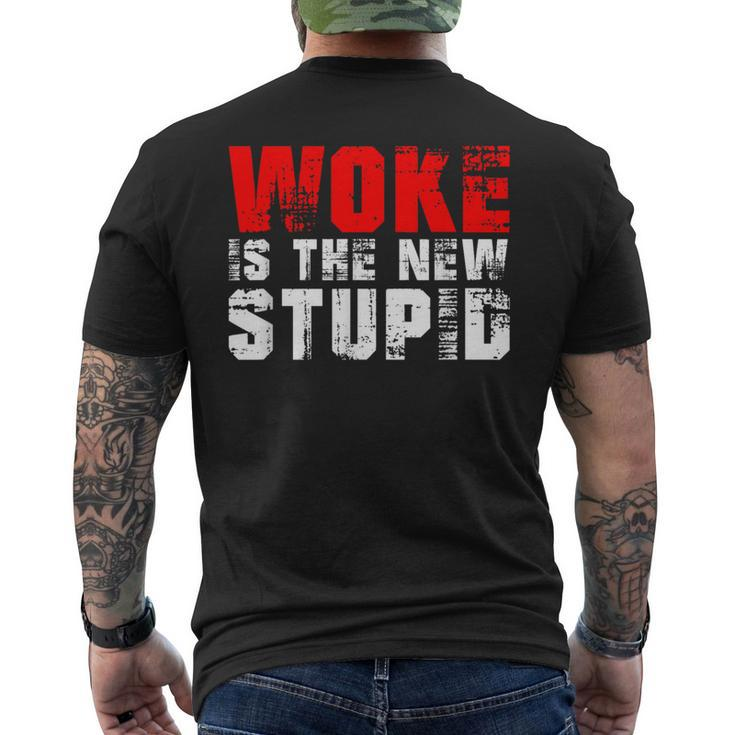 Woke Is The New Stupid Men's T-shirt Back Print