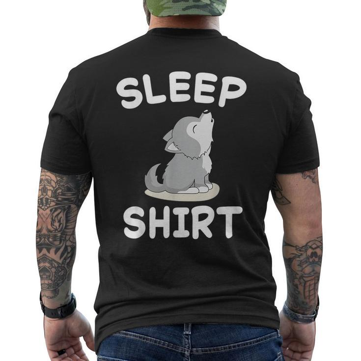 Wolf Nap Sleeping Pajama Nightgown Men's T-shirt Back Print
