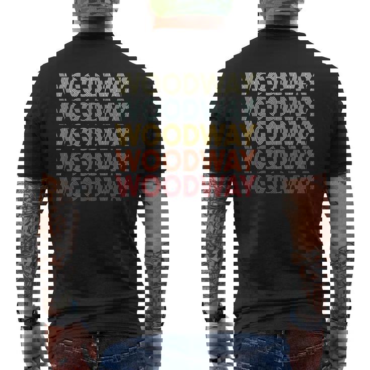 Woodway Texas Woodway Tx Retro Vintage Text Men's T-shirt Back Print