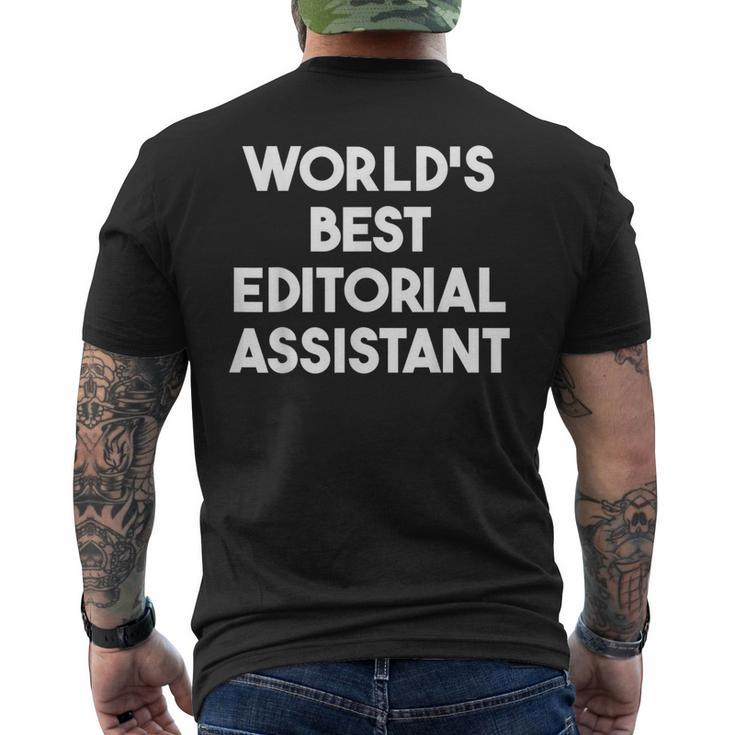 World's Best Editorial Assistant Men's T-shirt Back Print