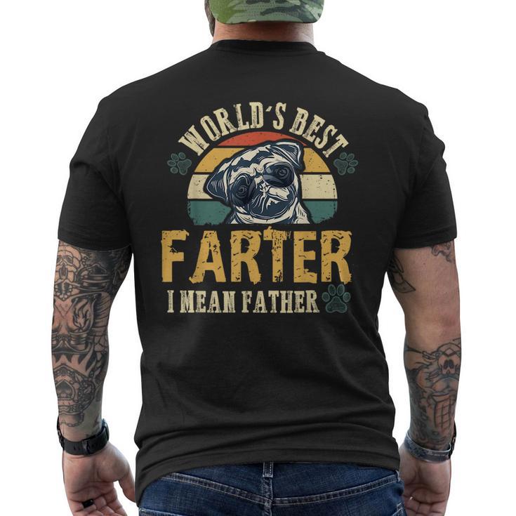 Worlds Best Farter I Mean Father Best Dad Ever Cool Dog  Mens Back Print T-shirt