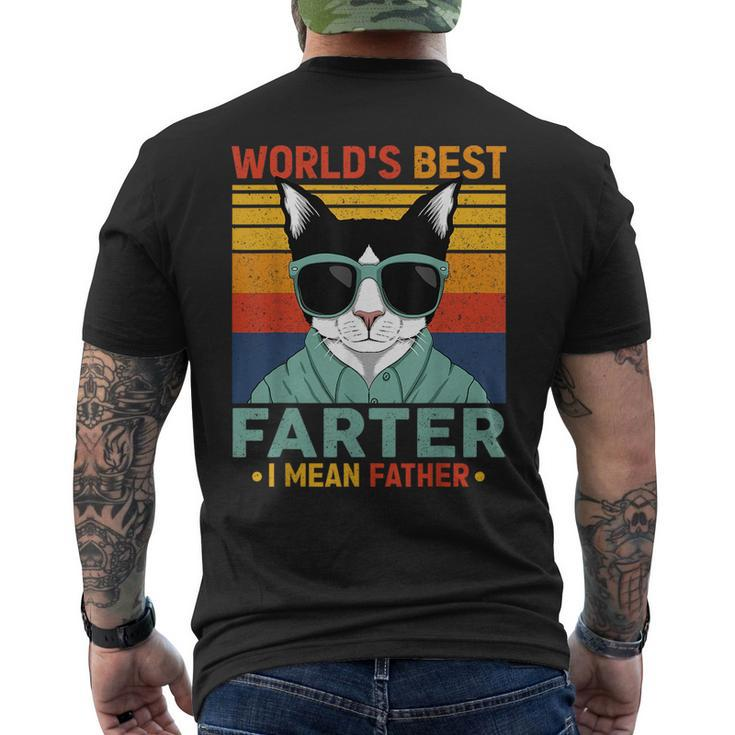 Worlds Best Farter I Mean Father Funny Best Dog Dad Ever  Mens Back Print T-shirt