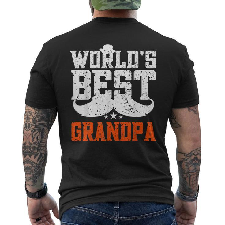 Worlds Best Grandpa - Funny Grandpa  Mens Back Print T-shirt