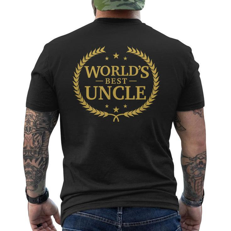 Worlds Best Uncle - Greatest Ever Award  Mens Back Print T-shirt
