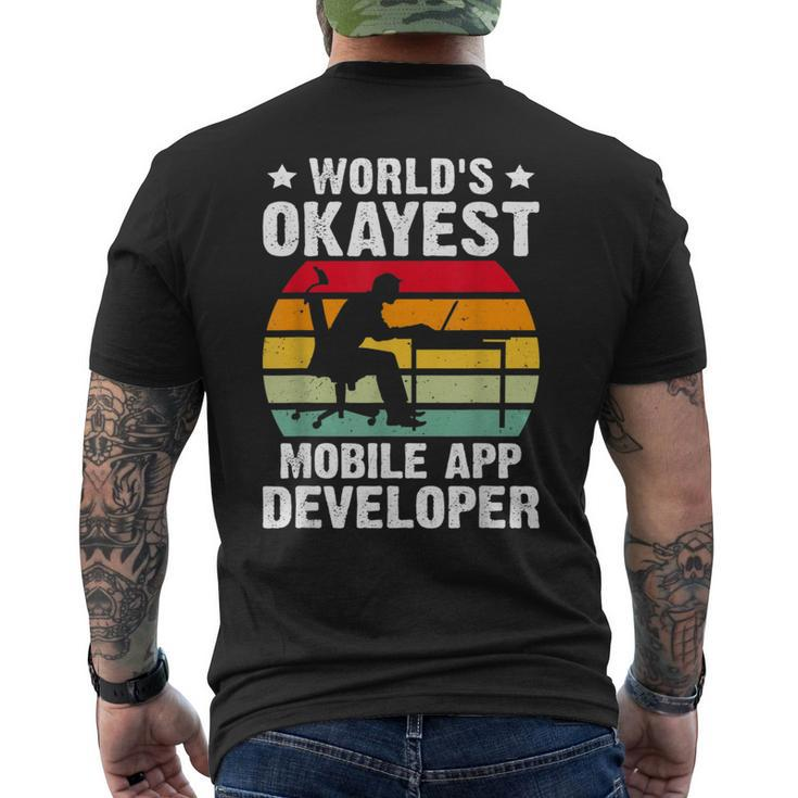 World's Okayest Mobile App Developer Men's T-shirt Back Print