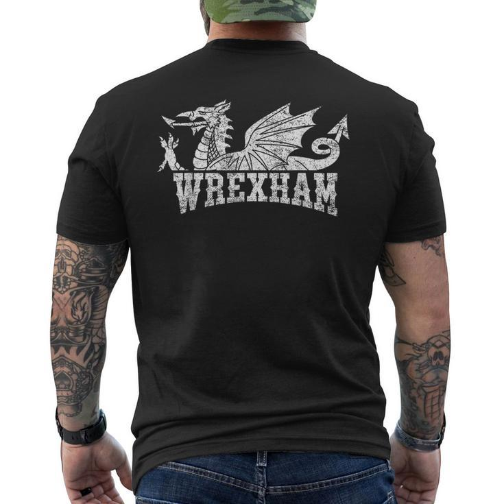 Wrexham Wales Football Soccer Welsh Red Dragon Retro Vintage Men's T-shirt Back Print