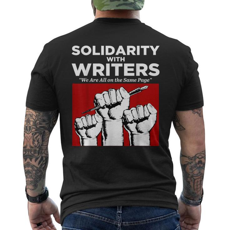 Writers Guild Of America On Strike Solidarity With Writers Men's T-shirt Back Print