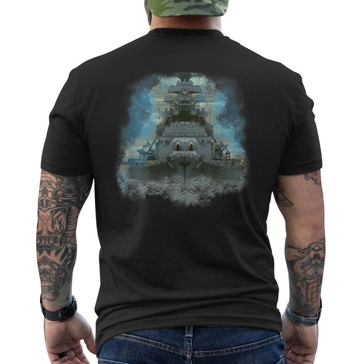 Ww2 Warships Bismarck Naval Fleet Battleships Carriers Men's T-shirt Back Print
